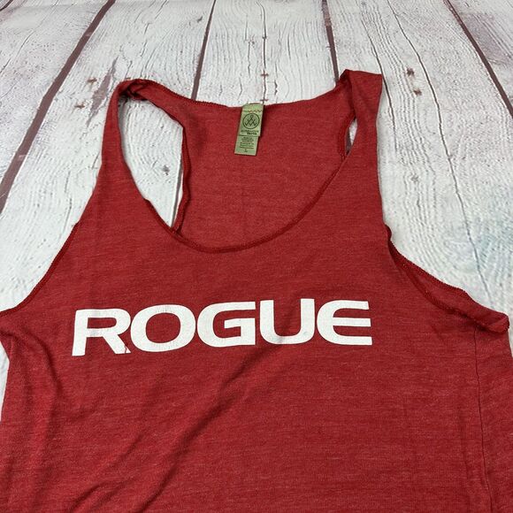Rogue Fitness Tank Top Womens Large Red Racerback Workout Alternative Apparel - Picture 2 of 8